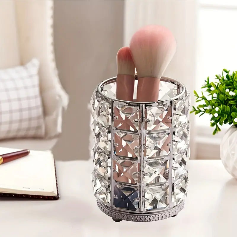 Crystal Makeup Brush Holder – European Style