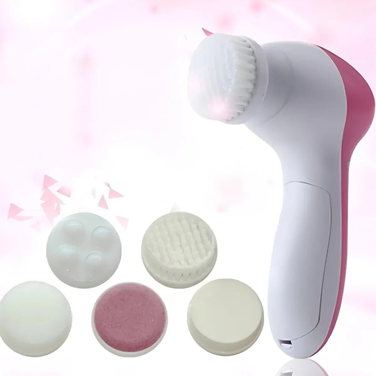 5 in 1 Facial Cleansing Brush – Electric Face Massager & Skincare Device