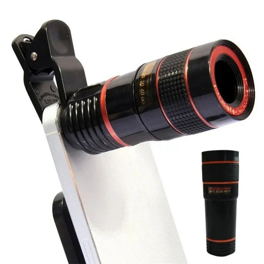Universal 8X Zoom Telescope Lens – Clip-On Smartphone Camera Lens Kit