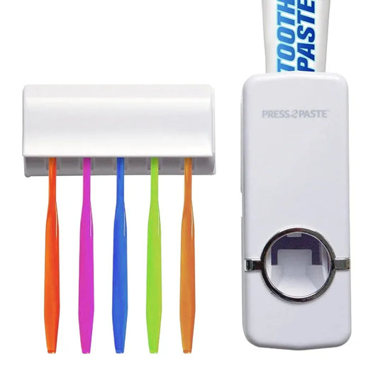 Automatic Toothpaste Dispenser with 5-Brush Holder