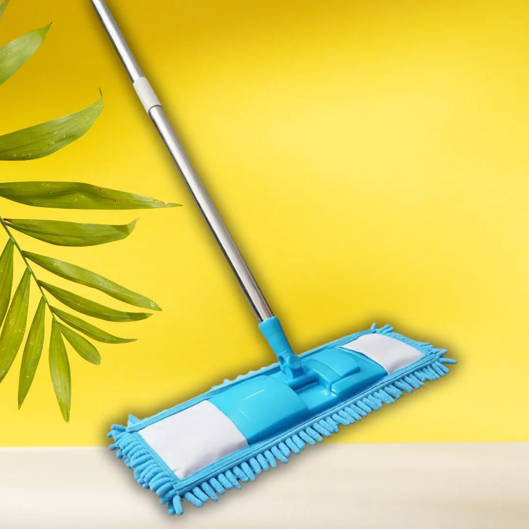 Cleaning Mop & Duster Set – Flat Mop & Fan Duster