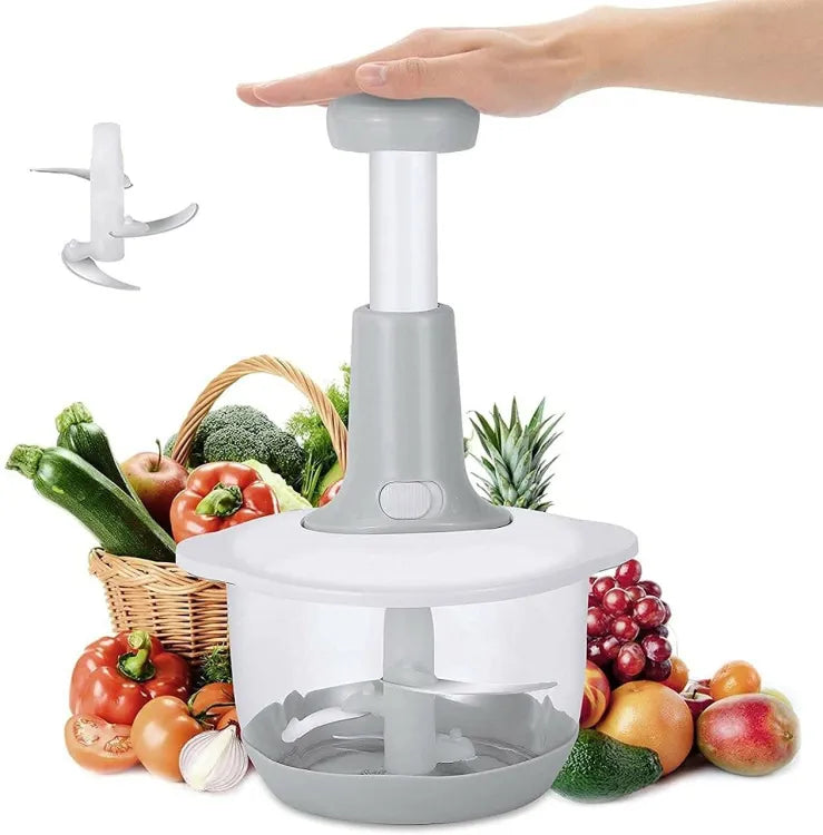 Manual Hand Push Chopper 1.5L – Multi-Functional Vegetable & Meat Grinder