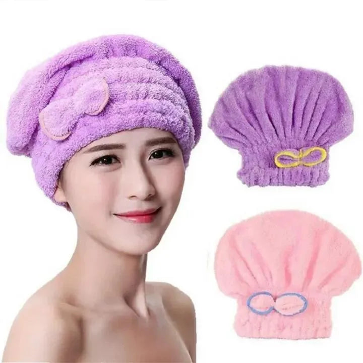 Quick Dry Hair Drying Towel Wrap – Super Absorbent Microfiber Head Wrap