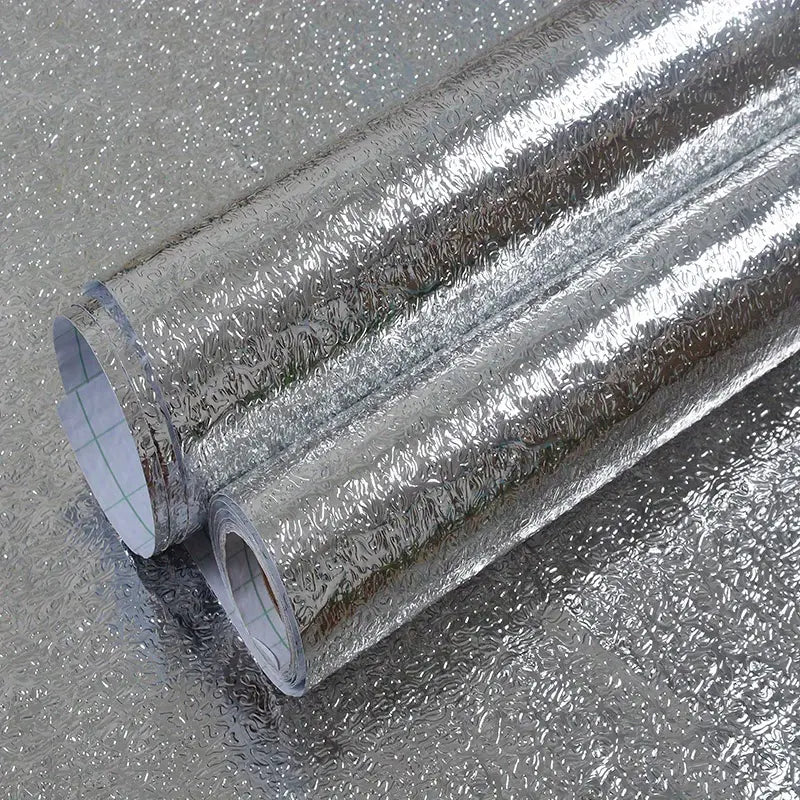 Silver Foil Kitchen Sticker – Waterproof & Oil-Proof